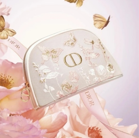 Dior New Floral & Butterflies 🦋 Cosmetic Case - Picture 1 of 5